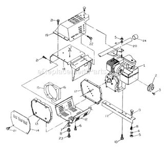 Part Location Diagram of 00723594 Briggs and Stratton SPRING (without Loop)